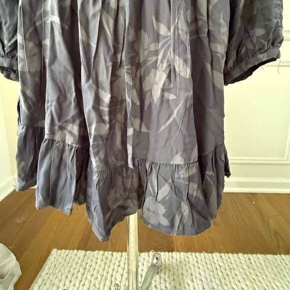 Z Supply Camila Mini Dress Shadow Grey Floral L - Picture 5 of 11